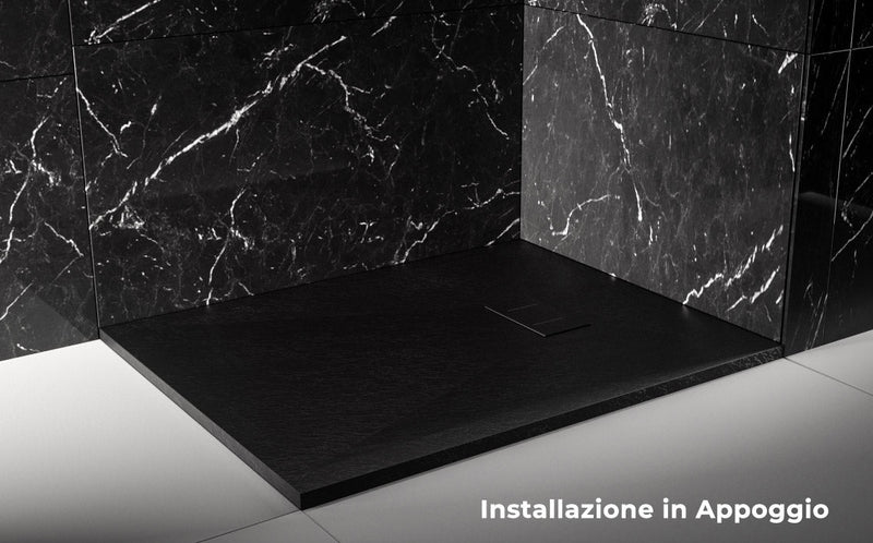 Piatto Doccia Effetto Pietra Filo Pavimento o Tradizionale Grigio Antracite