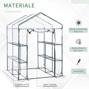 Serra da Giardino in PVC Trasparente 143x143x195 cm 