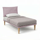 Letto Singolo con Rete Rivestita Microfibra Glicine Tessis Testata Soft Varie Misure