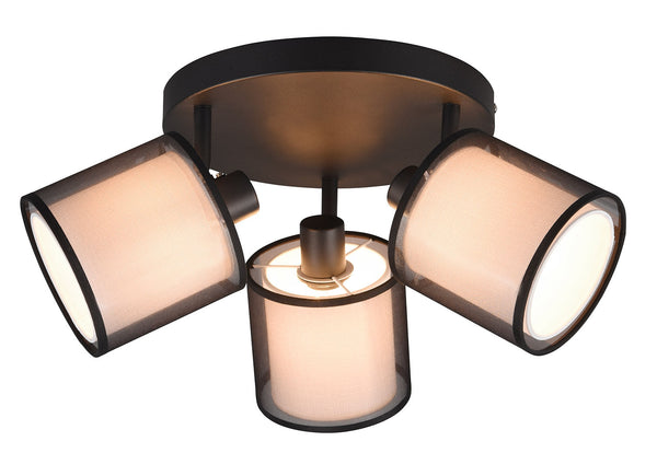 online Plafoniera da Interno Attacco E14 in Metallo Nero Opaco