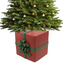 Base Albero di Natale a Forma di Pacco Regalo con Supporto Universale 26x24x32 cm