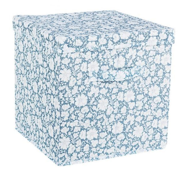 Blumige Faltschachtel aus Karton mit Deckel 30x30x30 cm online