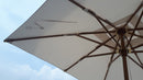 Ombrellone da Giardino 4x4 m Palo Ø60 mm in Legno Telo in Acrilico Danieli Bangkok Ecrù
