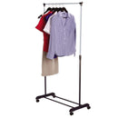 Appendiabiti in metallo estensibile con ruote 83x41x87 max h162 cm