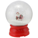 Ampolla Natalizia con Babbo Natale 20x25 cm con 6 LED Effetto Neve a Batteria      