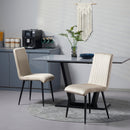 Set 2 Sedie Imbottite 43x58x90 cm in Tessuto Marrone Chiaro