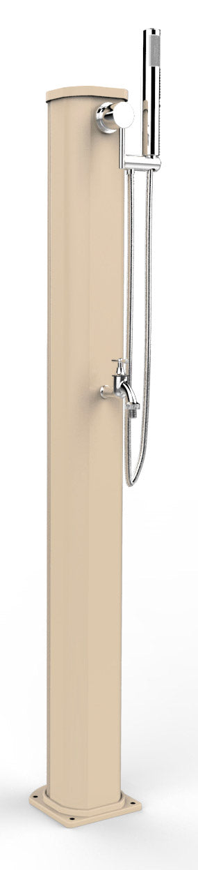 prezzo Doccia Solare da Esterno Giardino 20L Miscelatore Doccetta e Lavapiedi Arkema Jolly Go Champagne Bronze