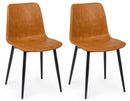 Set 2 Sedie 44x50x80h cm Kyra Pu Cuoio Vintage 