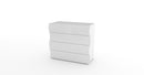 Comò 4 Cassetti 100x40x81,5 cm Onda 4C Bianco Lucido  