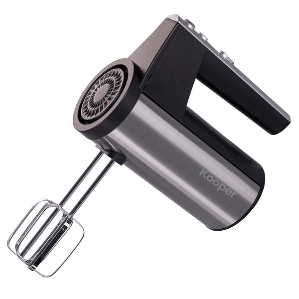 Elektrischer Handmixer Double Beaters 5 Geschwindigkeiten 300W Kooper Antonino Schwarz und Stahl acquista