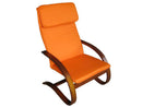 Poltrona  in Tessuto e Legno 67x78xH100cm Terracotta