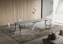 Tavolo Allungabile 140/400x90 cm Niket Cashmere Gambe Bianche      