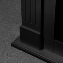 Camino Elettrico da Terra 110x36x100 cm Cambridge In Legno Nero      
