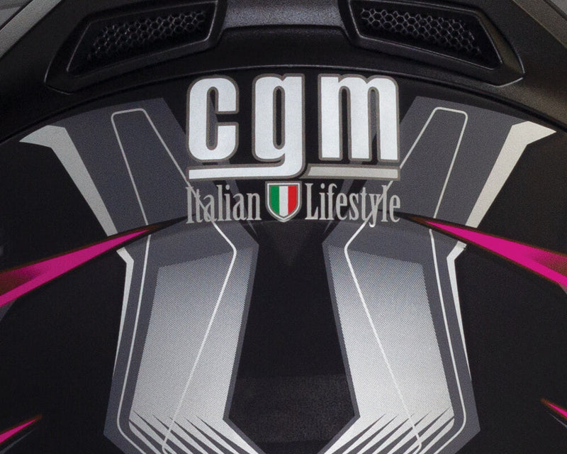 Casco Integrale per Scooter Visiera Lunga CGM Mach 2 316G Fucsia Fluo Opaco Varie Misure