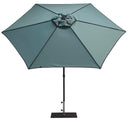 Ombrellone da Giardino Ø3 m Palo Ø38 mm in Alluminio Tessuto Dralon Acrilico Border Aguademar