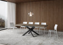 Tavolo Allungabile 140-244x90x77 cm Volantis Tortora Telaio Antracite 