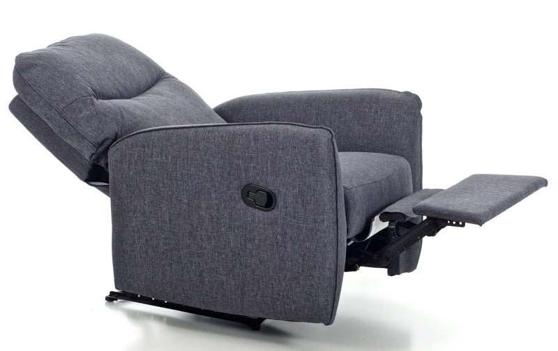 Poltrona Relax Reclinabile Manuale in Tessuto Kube Blu