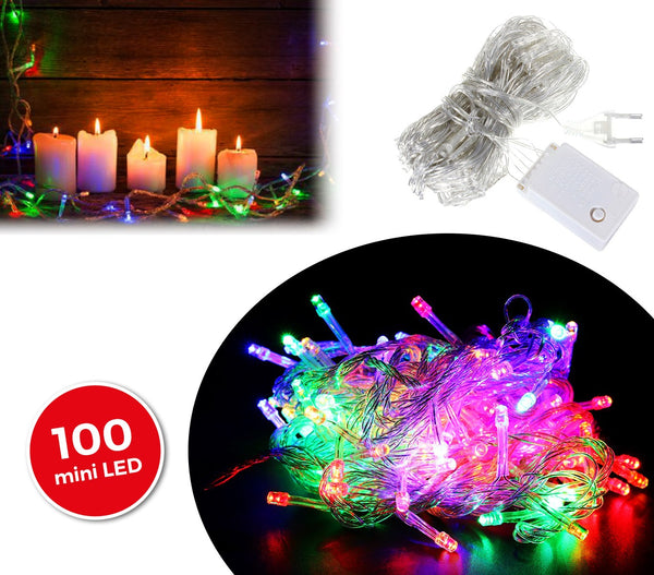 Weihnachts-Mini-Glühwürmchen 100 mehrfarbiges transparentes LED-Kabel 6 Meter acquista
