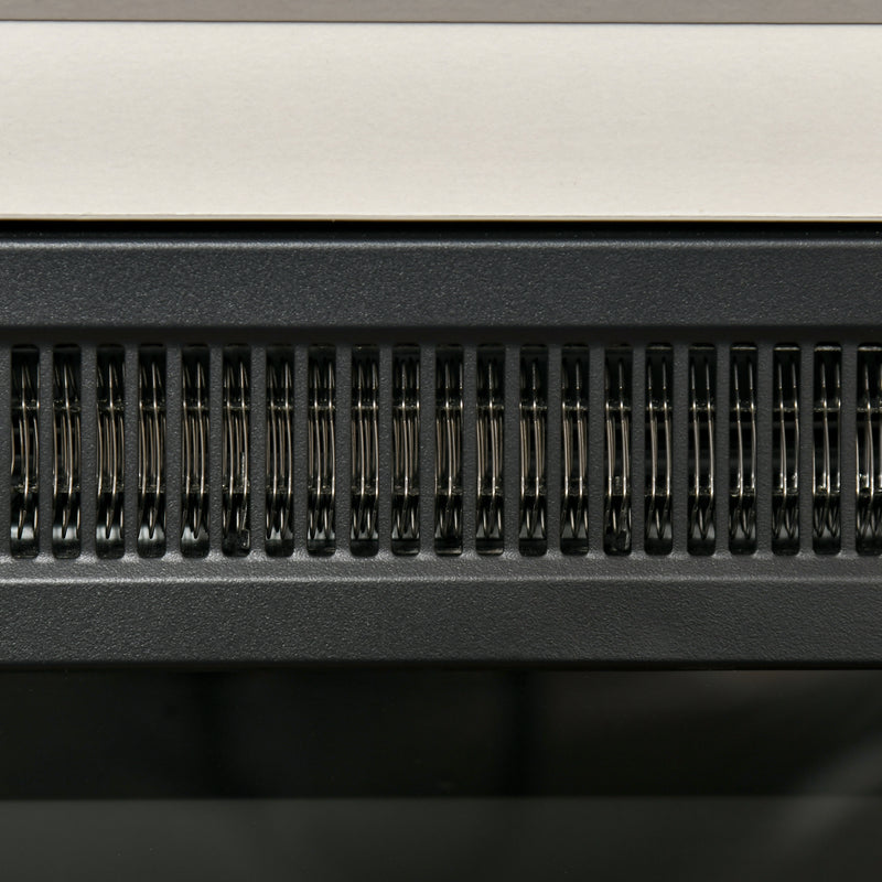 Camino Elettrico da Terra 1800W con Effetto Fiamma Telecomando e Timer Bianco      