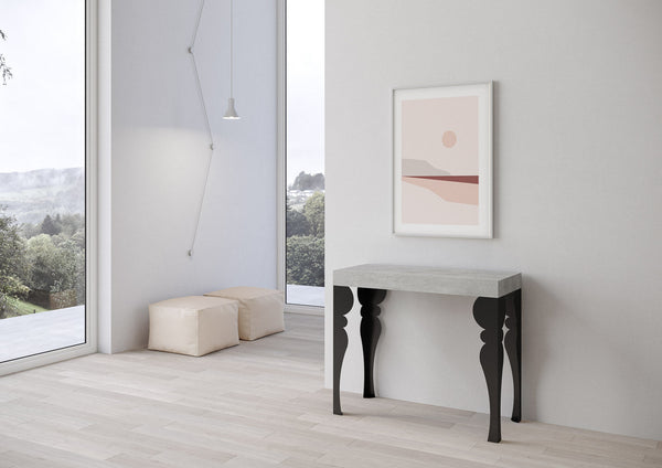 Consolle Allungabile 90-300x40x77 cm in Nobilitato Grigio prezzo