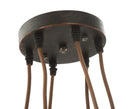 Lampadario Indust Circle 6 Luci 110x60x6 cm in Ferro
