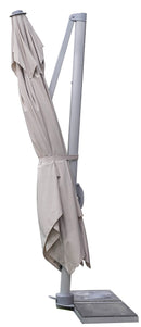 Ombrellone da Giardino Decentrato 3x3m in Alluminio Alba Grigio