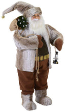 Pupazzo Babbo Natale H97 cm Marrone