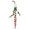 Decorazione albero metallo bastoncino cm Ø7xh29/50 Rosso                                   