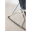 Poltrona Lucrezia in Acciaio Cromato Rivestimento in Similpelle Nero