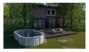 Piscina Ovale Fuori Terra 730x375xh132 cm in Acciaio e PVC Gre Islanda
