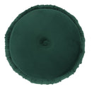 Puff Contenitore Paris Verde Ø41x41 cm Legno Spugna e Velluto Sintetico Verde e Oro