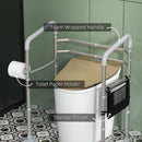 Supporto Water con Braccioli per Anziani e Disabili 67,5x49x68-82 cm con 2 Piedini a Ventosa Argento