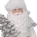 Babbo natale in resina bianco cm 14x12xh23