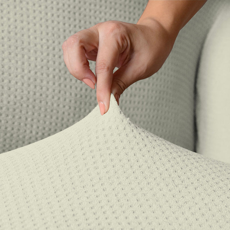 Copridivano Elasticizzato in Poliestere Iris Panna Varie Misure