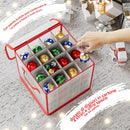 Scatola Portaaddobbi Natalizi 30x30x30 cm per 64 Palline Pieghevole con Zip in PP      