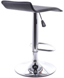 Sgabello con Alzata a Gas e Seduta Girevole in Similpelle Vandi Nero