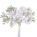 Set 12 Pick Bacche H12 cm Bianco