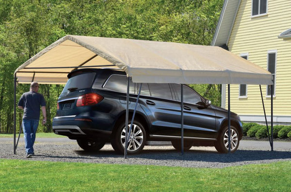 acquista Outdoor Car Box 370x610x300 cm Beschattungsstruktur aus Taddei Sabbia Steel