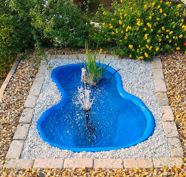 Laghetto Artificiale da Giardino 136x100x34 cm in Polietilene 220 Litri Azzurro sconto