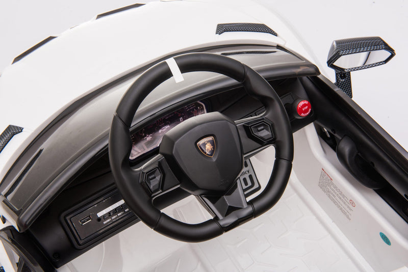 Macchina Elettrica per Bambini 12V con Licenza Lamborghini Aventador Rossa
