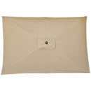 Ombrellone Rettangolare 200x300 cm Pieghevole e Regolabile con Manovella in Alluminio e Poliestere Cachi      