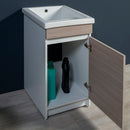 Mobile Lavatoio in Ceramica 1 Anta e Strofinatoio Integrato 45x50x86A cm Olmo Scuro