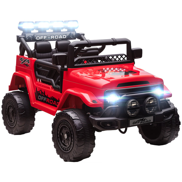 sconto Macchina Fuoristrada per Bambini 99x66x68.5 cm con Fanali Clacson e Telecomando in PP e Metallo Rosso