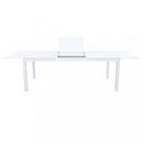Tavolo Cuba Allungabile 220/280x100x75 h cm in Alluminio Bianco