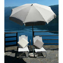 Ombrellone da Giardino Ø2 m Palo Ø33 mm in Acciaio Maffei Venezia Duplex Ecru/Tortora
