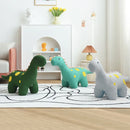 Sedia Poltrona per Bambini a Forma di Dinosauro 90x30x50 cm con Seduta Morbida Grigio