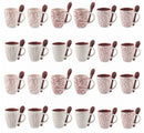 Set 24 Tazzine da Caffè Ø5,5x6,5 cm in Ceramica Villa d'Este Home Tivoli Aurora
