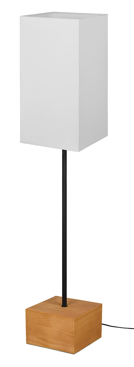 Lampada da Interno Attacco E27 in in Metallo e Legno Bianco