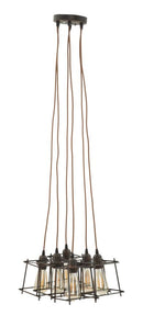 Lampadario Indust Stick 6 Luci 16x16x16 Singolo cm in Ferro