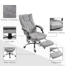 Sedia Poltrona Presidenziale da Ufficio 62x67x113-120 cm Massaggiante Riscaldante Grigia